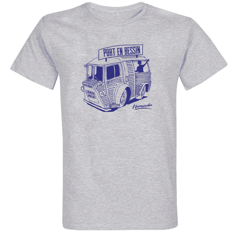 T-shirt Gris Type H  Port-en-Bessin